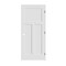 Codel Doors 24" x 80" x 1-3/8" Primed 3-Panel Mission Interior Shaker 7-1/4" LH Prehung Door w/Mtt Blk Hinges 2068pri8403LH10B714 - alternate 1